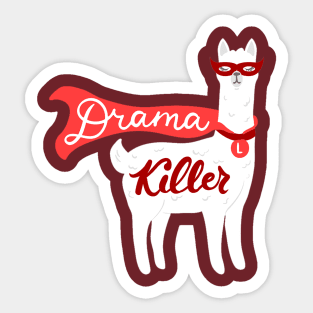 Drama Killer - Llama Super Hero Sticker
